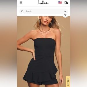 Lulus black romper nwt